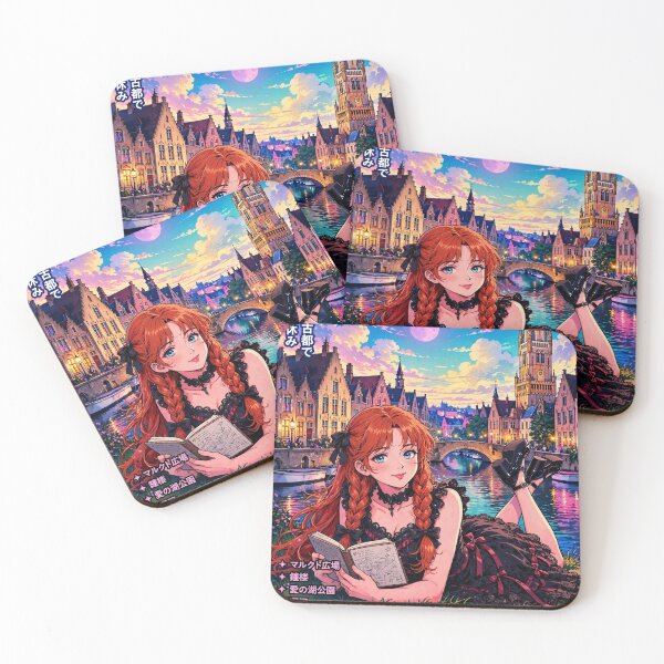 Item preview, Bruges, Belgium — The Red-Haired Witch of the Medieval Canals designed and sold by DibujandoPorfa.