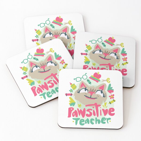 Item preview, Adorable cat teacher with a positive attitude designed and sold by thablackbear.