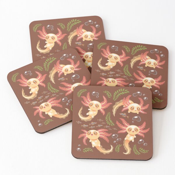 Item preview, Gold Axolotls with background  designed and sold by ArtByJaime1843.