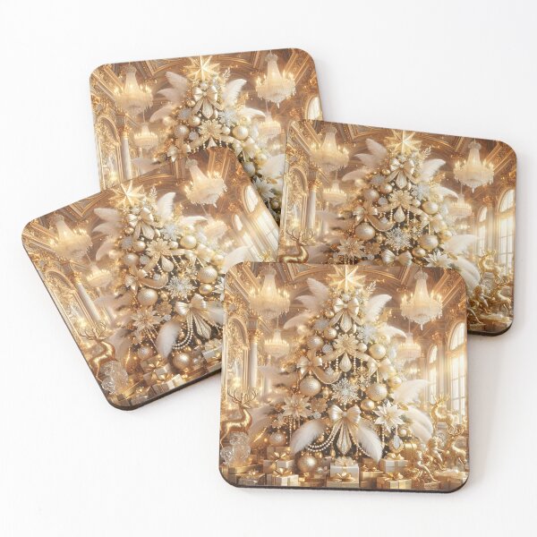 Item preview, Opulent Gold and White Christmas Tree Palace designed and sold by Sybille-Yates.