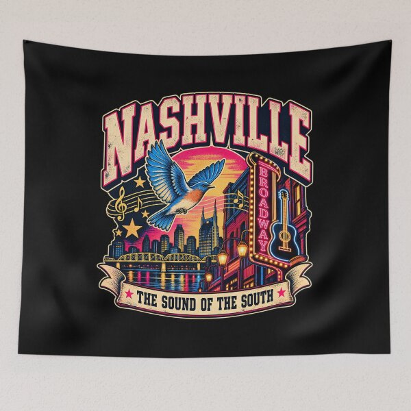 Item preview, Nashville Broadway Neon & Bluebird Sunset designed and sold by Fenay Designs.