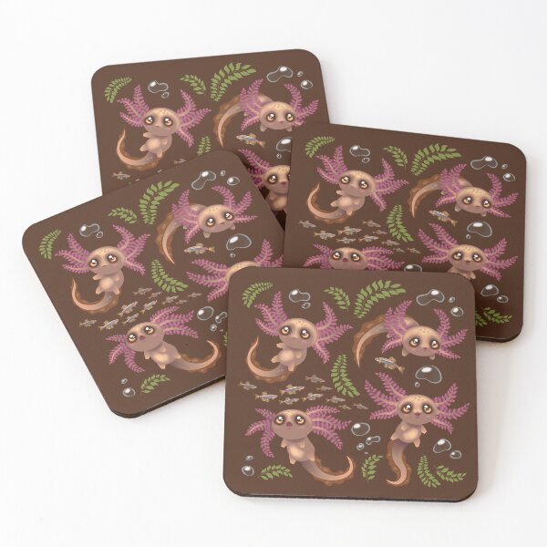 Item preview, Copper Axolotls with background  designed and sold by ArtByJaime1843.