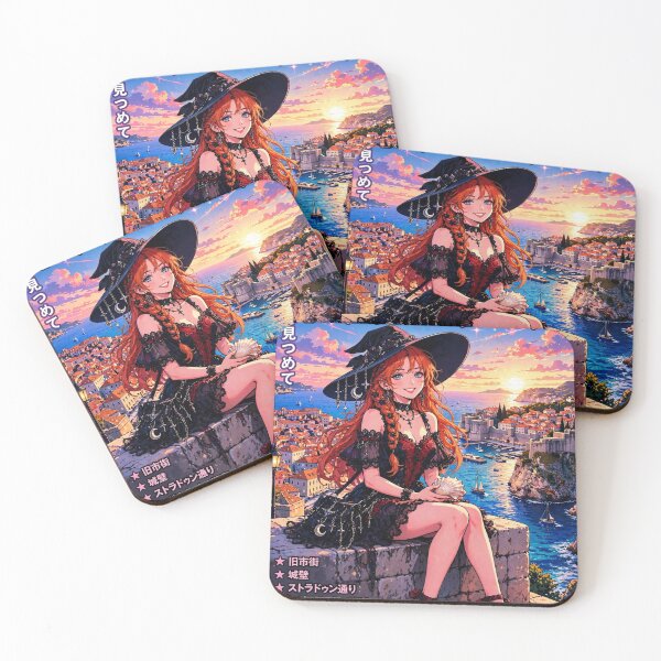 Item preview, Dubrovnik, Croatia — The Red-Haired Witch of the Adriatic Walls. designed and sold by DibujandoPorfa.
