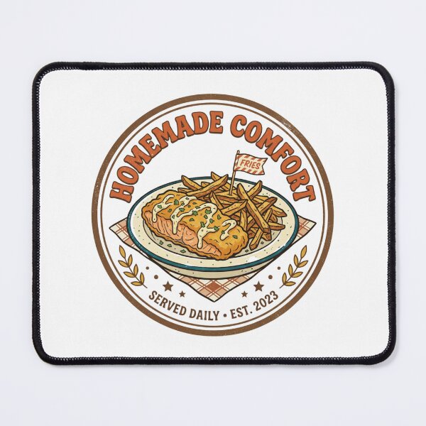 Item preview, Homemade Comfort Served Daily Retro Salmon And Fries Art designed and sold by Namphet.
