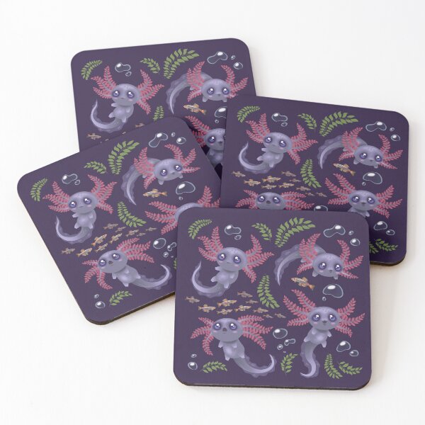 Item preview, Grey Axolotls with background  designed and sold by ArtByJaime1843.
