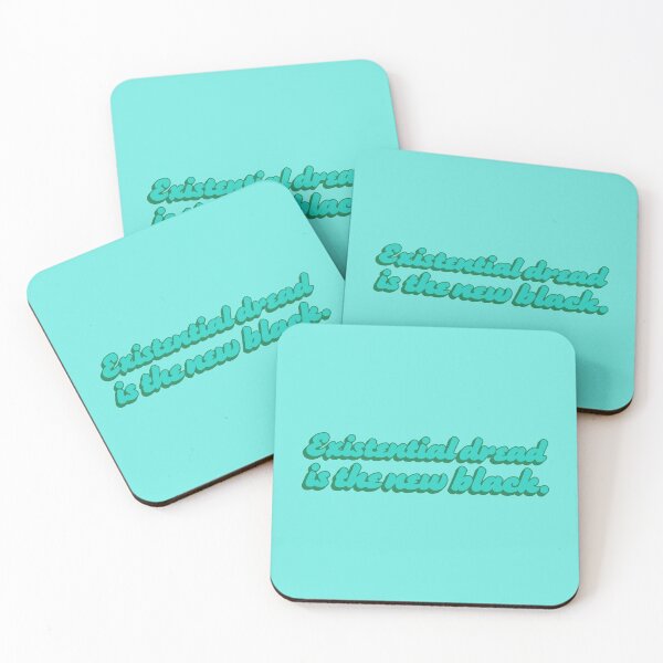 Item preview, Existential Dread Is the New Black - Teal designed and sold by sillyjess.