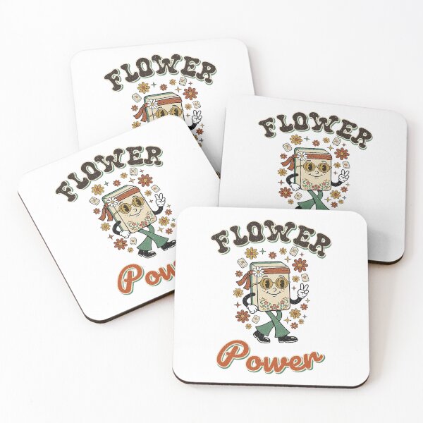 Item preview, Flower Power - Groovy 70s Hippie Mahjong Tile designed and sold by olympe-store.