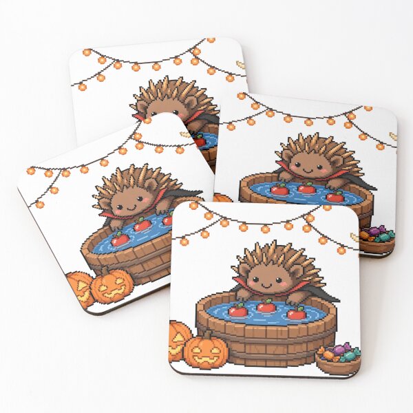 Item preview, Echidna Vampire Apple Bobbing Halloween Pixel Art designed and sold by Ebodega.