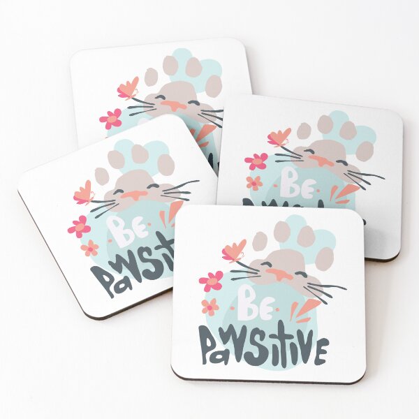 Item preview, Adorable cat paw print with a positive attitude designed and sold by thablackbear.