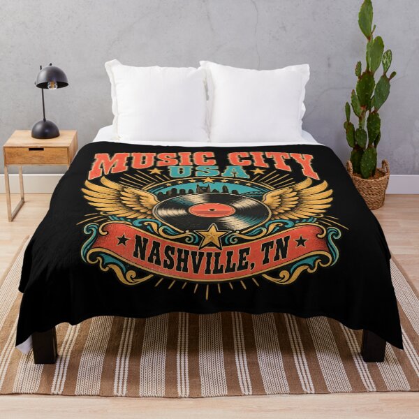 Item preview, Nashville Music City USA Winged Vinyl Emblem designed and sold by Fenay Designs.