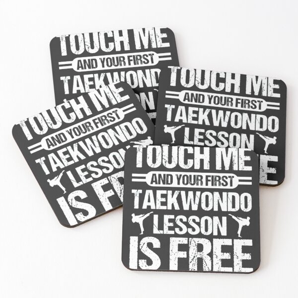 Item preview, Touch Me First Taekwondo Lesson Is Free Martial Arts Humor designed and sold by BUNNIES-EL.