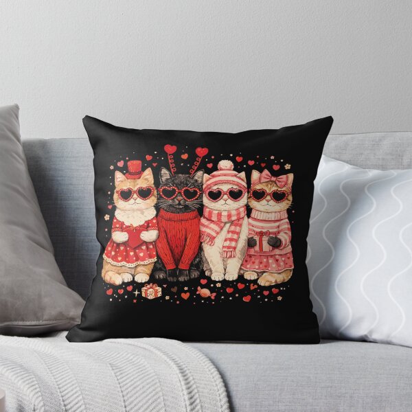 Item preview, Cute Valentine Cats – Kittens with Hearts and Gifts designed and sold by bimimagic.