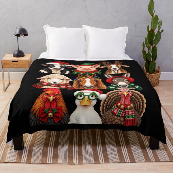 Item preview, Festive Farm Animals in Christmas Attire designed and sold by rafaeltto.