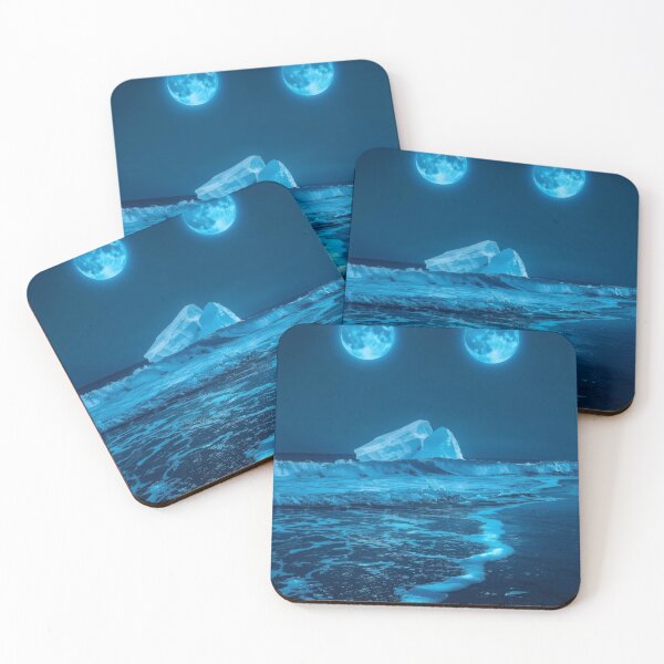 Item preview, Twin Moons Over Glowing Iceberg Shore designed and sold by monkeybusiness.pt.