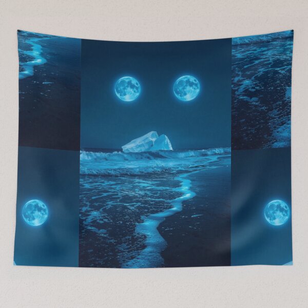 Item preview, Twin Moons Over Glowing Iceberg Shore designed and sold by monkeybusiness.pt.