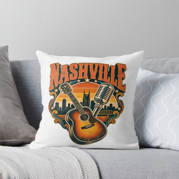 Item preview, Nashville Sunset Guitar and Vintage Microphone designed and sold by Fenay Designs.