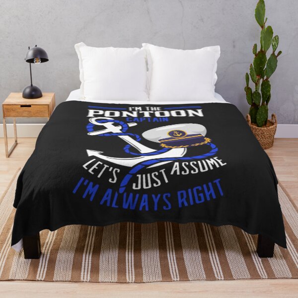Item preview, I'm The Pontoon Captain Let's Assume I'm Always Right Boat designed and sold by BUNNIES-EL.