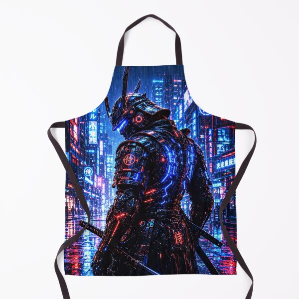 Item preview, Cyberpunk Samurai Warrior in Neon City designed and sold by Faissal Thomass.