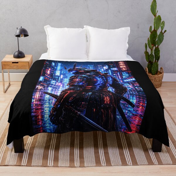 Item preview, Cyberpunk Samurai Warrior in Neon City designed and sold by Faissal Thomass.