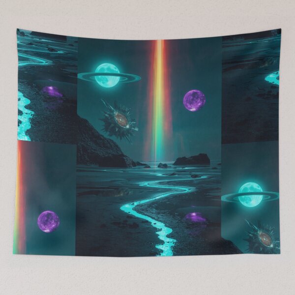Item preview, Rainbow Light Beam Over Alien Coast designed and sold by monkeybusiness.pt.