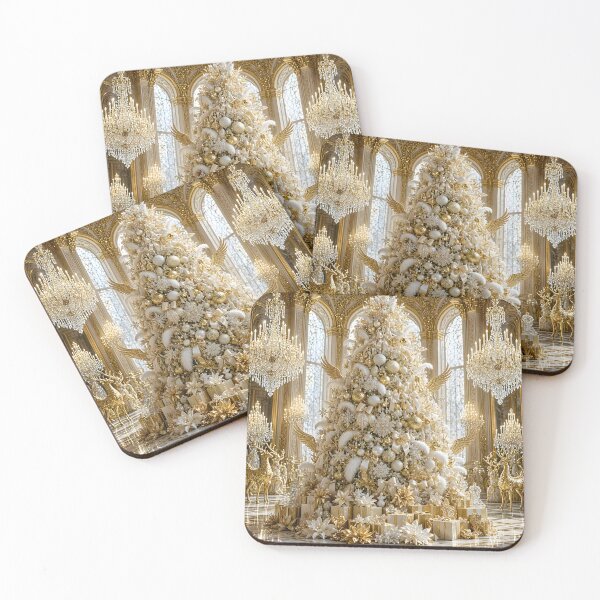 Item preview, Opulent Gold and White Christmas Tree Palace designed and sold by Sybille-Yates.