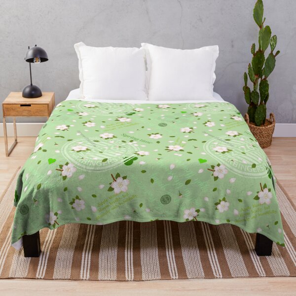 Item preview, Apple blossom, pattern, green designed and sold by PoppyPurple.