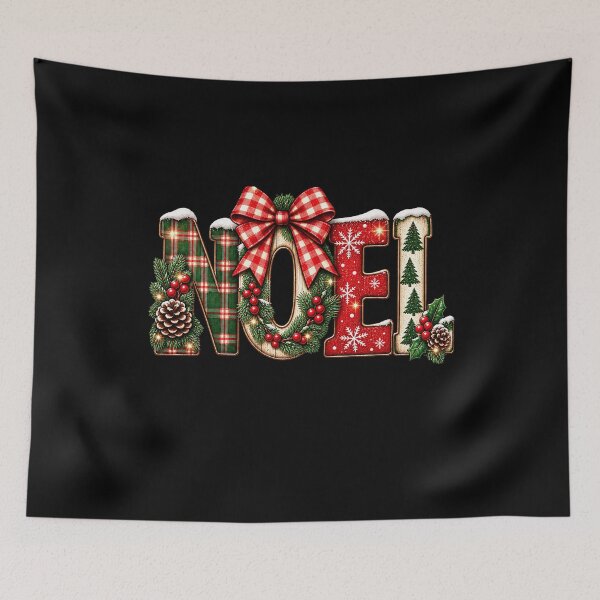 Item preview, Festive Noel Design with Wreath and Bow for Christmas Cheer designed and sold by rafaeltto.