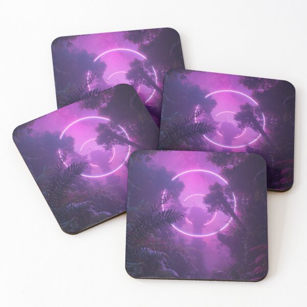 Item preview, Neon Circular Portal In Purple Jungle designed and sold by monkeybusiness.pt.
