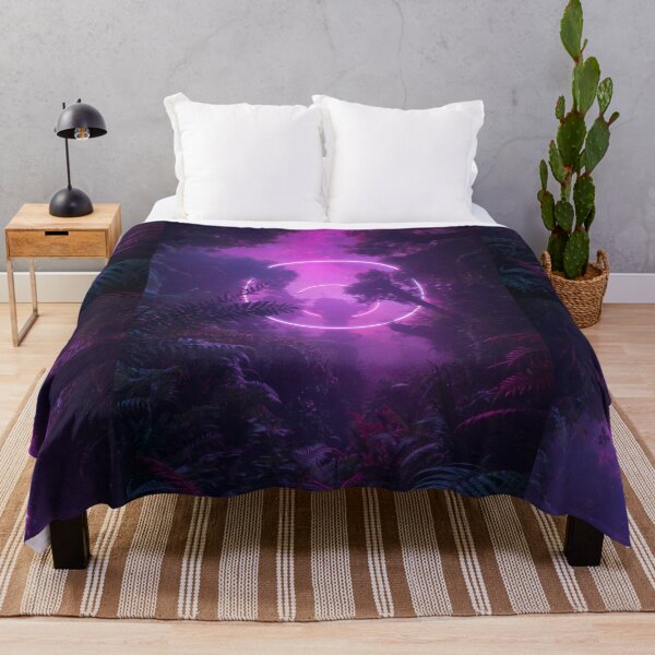 Item preview, Neon Circular Portal In Purple Jungle designed and sold by monkeybusiness.pt.