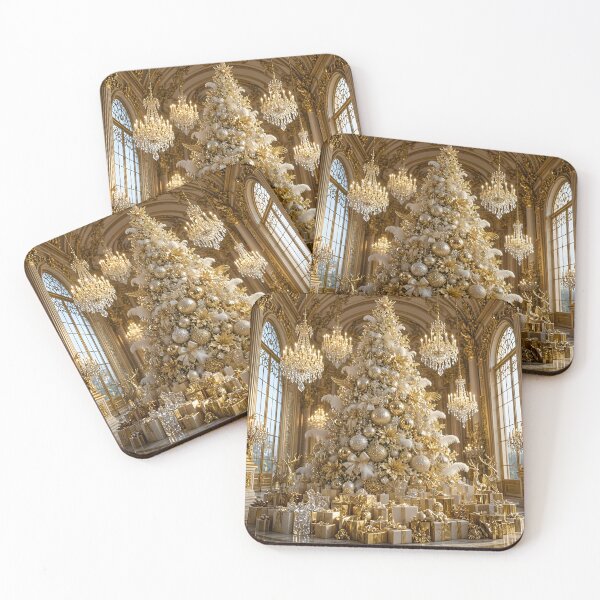 Item preview, Opulent Gold and White Christmas Tree Palace designed and sold by Sybille-Yates.