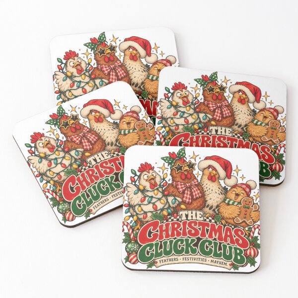 Item preview, Funny Retro Christmas Chicken Holiday Chaos designed and sold by DesigndreamMe.