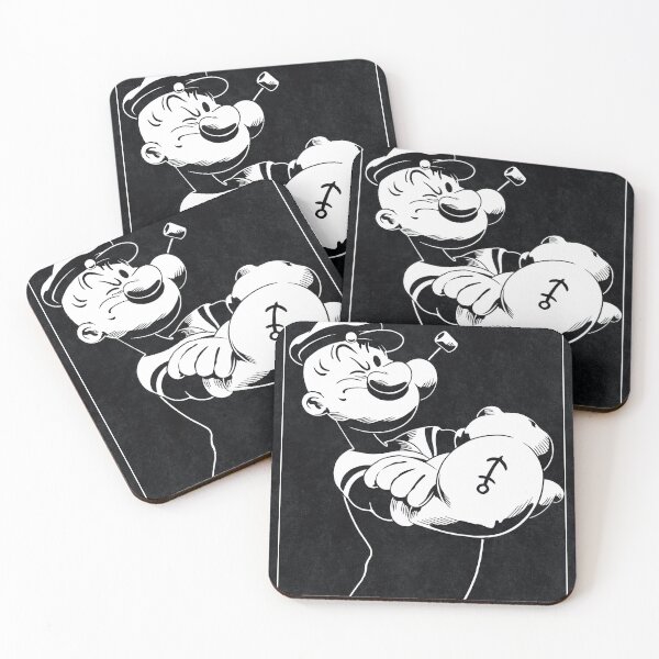 Item preview, POPEYE - Popeye the Sailor (Black and White) designed and sold by FamousWeirdosRB.