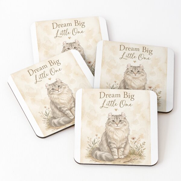 Item preview, Cute Watercolor Tabby Cat – Dream Big Little One – Nursery Decor designed and sold by DigitalSkyfall.