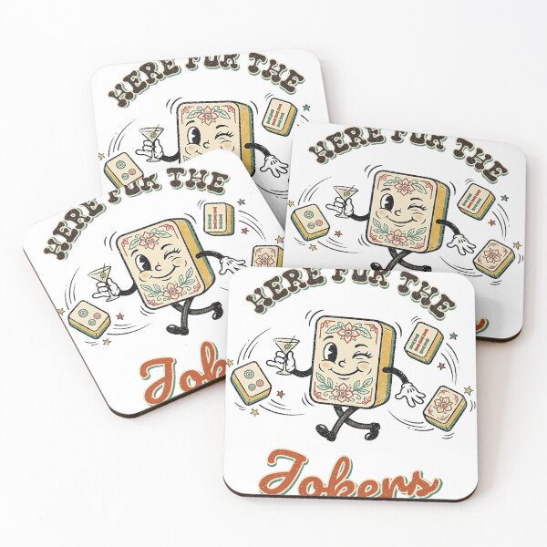 Item preview, Here For The Jokers - Retro Mahjong Tile designed and sold by olympe-store.