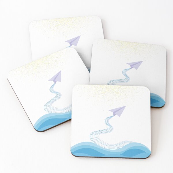 Item preview, Minimalist Paper Plane Ribbon Journey designed and sold by LuxAir.