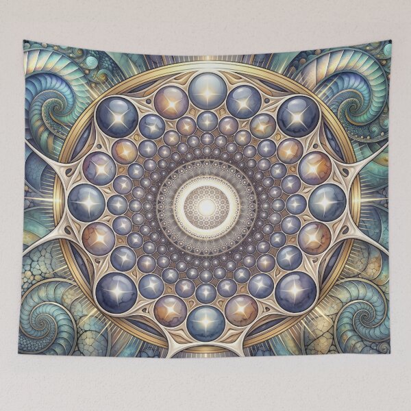 Item preview, Celestial Pearl Mosaic Fractal Mandala designed and sold by Frackxion.