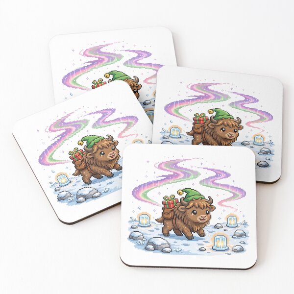 Item preview, Musk Ox Elf Snow Trek Christmas Pixel Art designed and sold by Ebodega.