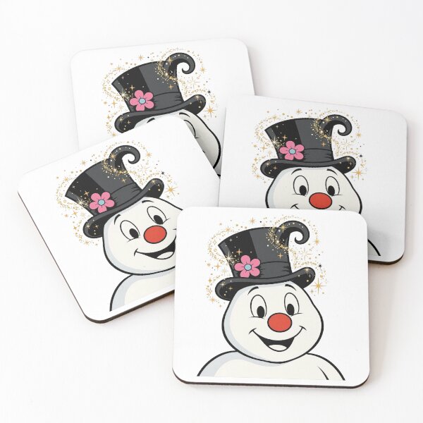 Item preview, The Magic Hat Snowman – Pink Flower Top Hat Come-Alive Christmas Cartoon designed and sold by CozyCornerDesigns.