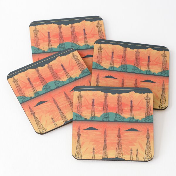 Item preview, Stylized Electricity Pylon Retro designed and sold by Pylon-Bureau.