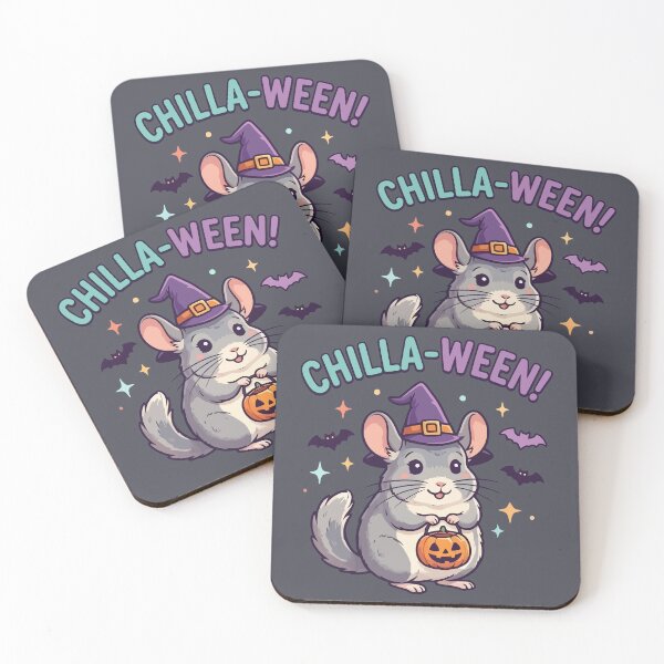 Item preview, Chilla-ween Cute Chinchilla Witch Halloween Art designed and sold by Amir Faysal.