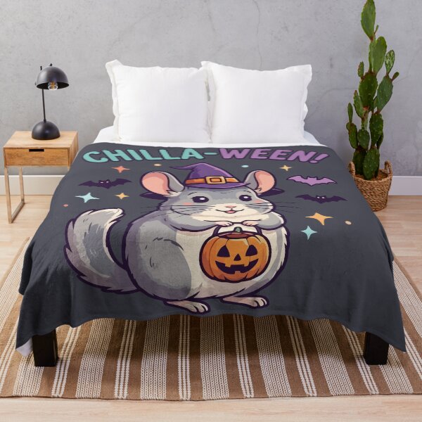 Item preview, Chilla-ween Cute Chinchilla Witch Halloween Art designed and sold by Amir Faysal.