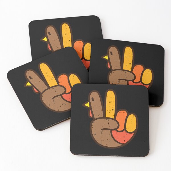 Item preview, Funny Hand Turkey Retro Distressed Thanksgiving Finger Art designed and sold by Designart68.