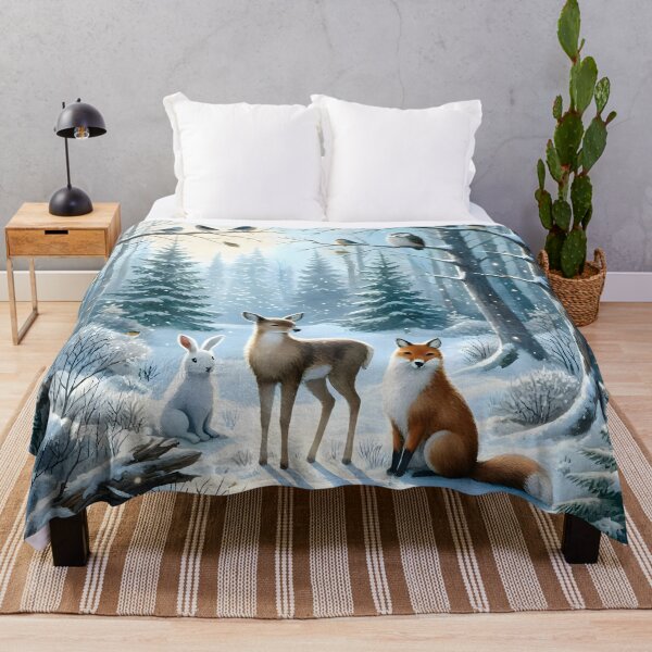 Item preview, Winter Forest Animals in Snow designed and sold by Sybille-Yates.