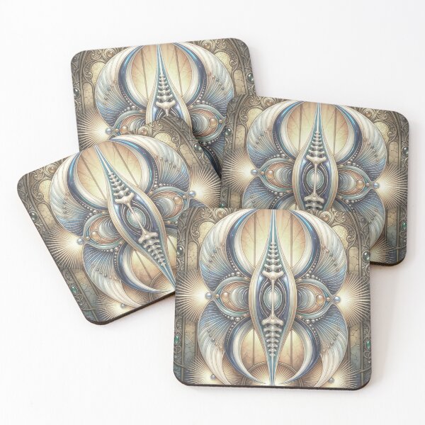 Item preview, Ornate Art Nouveau Biomechanical Angel Wings designed and sold by Frackxion.