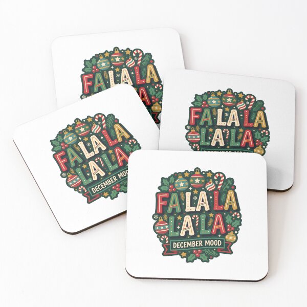 Item preview, Fa La La La La December Mood Christmas Festive Vintage Badge designed and sold by MyHappyArtShop.