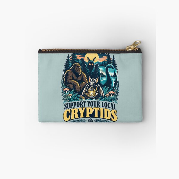 Item preview, Support Your Local Cryptids Bigfoot Mothman designed and sold by MagicTheDog.
