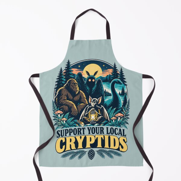 Item preview, Support Your Local Cryptids Bigfoot Mothman designed and sold by MagicTheDog.