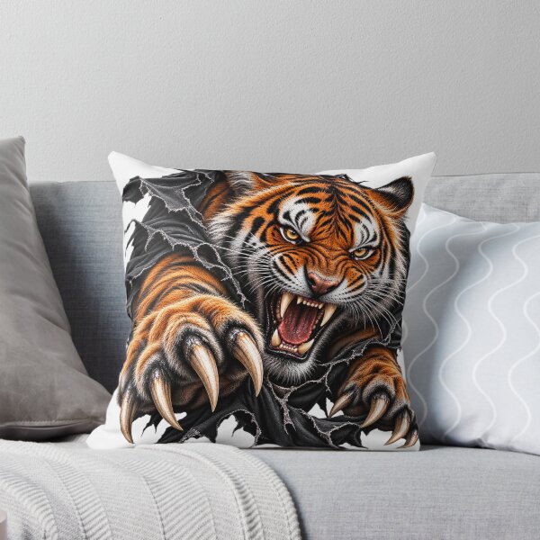 Item preview, Ripping Tiger Claws Through Shirt Design designed and sold by ModernPrints Lab.