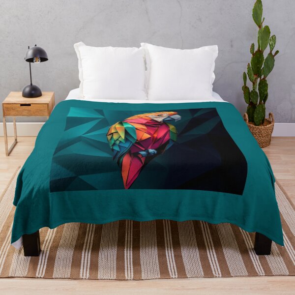 Item preview, Geometric Parrot Colorful, 3d Render, Electric Cyan designed and sold by Checho30.