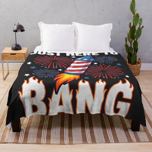 Item preview, Just Here To Bang Funny 4th Of July Firework Patriotic designed and sold by BUNNIES-EL.